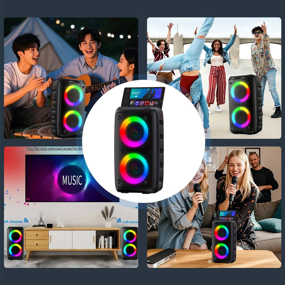 ZNLYRION Portable Bluetooth Karaoke Speaker With Mic
