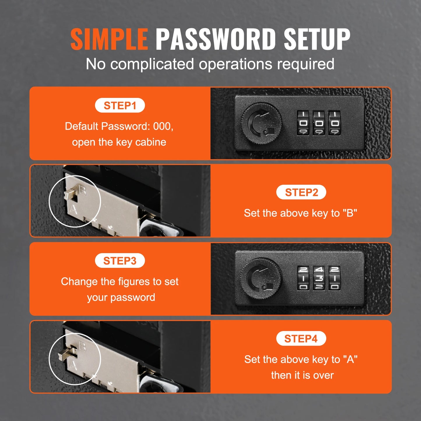 SucceBuy 48 Position Key Lock Box With Adjustable Racks