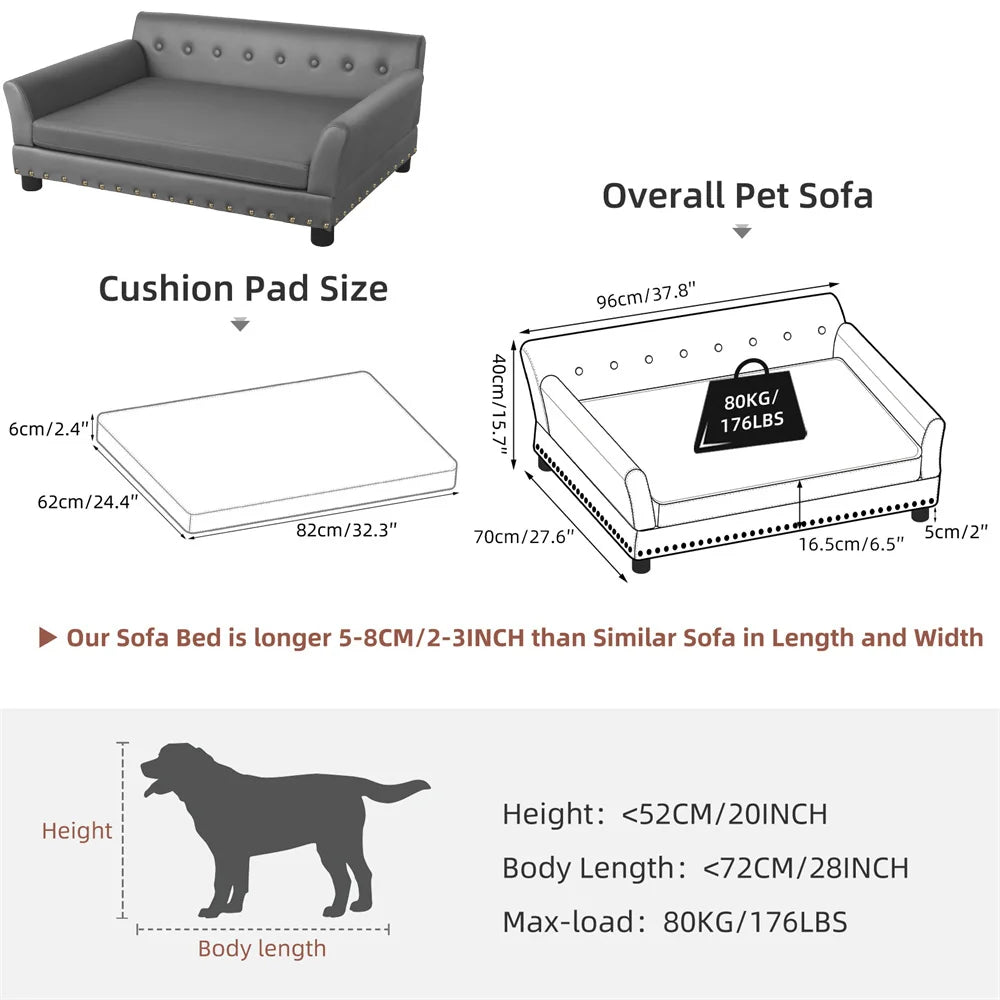 Borwart Heavy Duty Pet Sofa And Raised Dog Bed