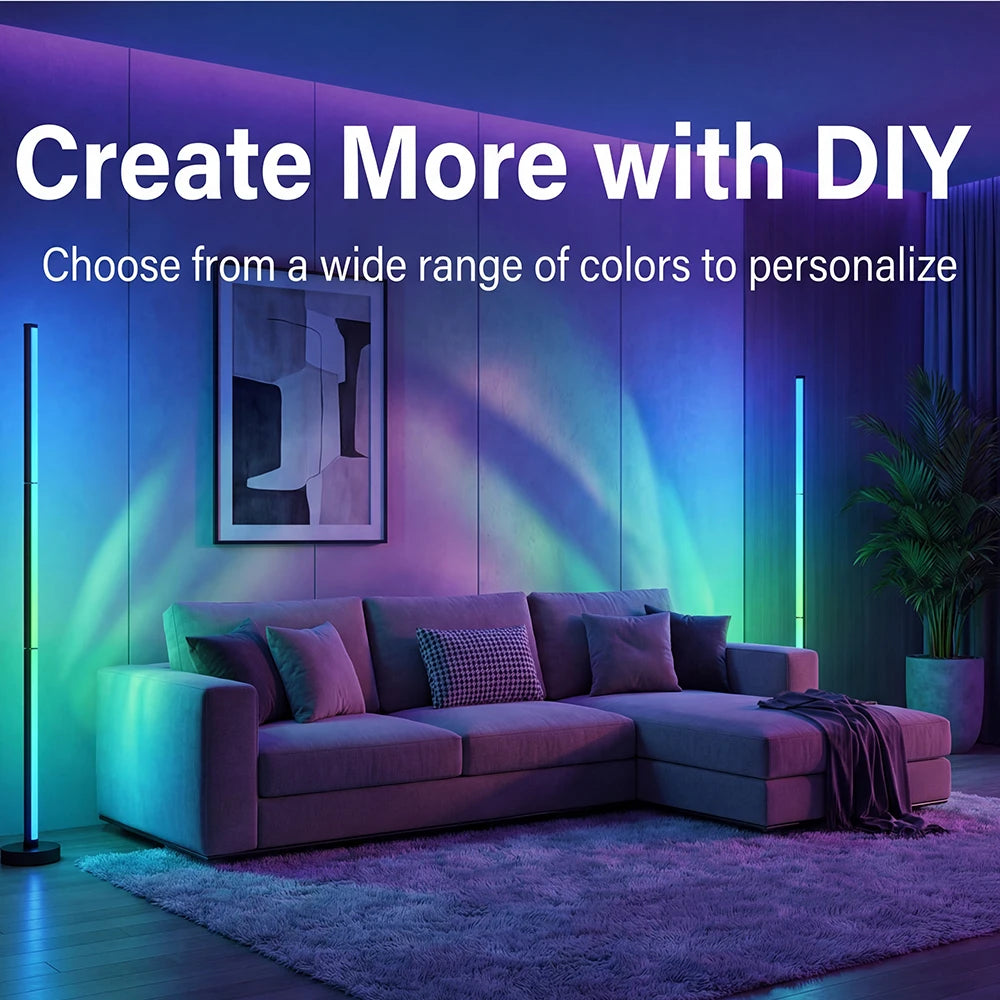 Dumiloo Smart LED Floor Lamp With Remote And App Control