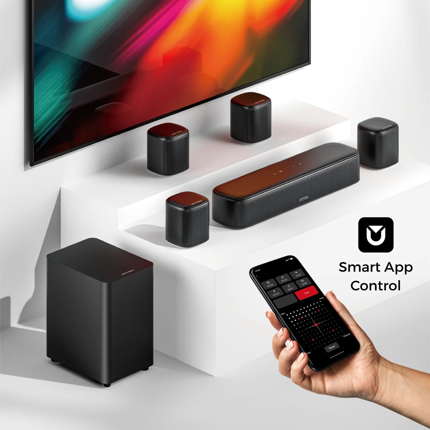 Ultimea 7.1 Channel Sound Bar System With Surround Speakers