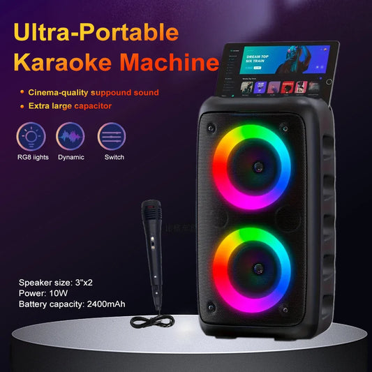 ZNLYRION Portable Bluetooth Karaoke Speaker With Mic
