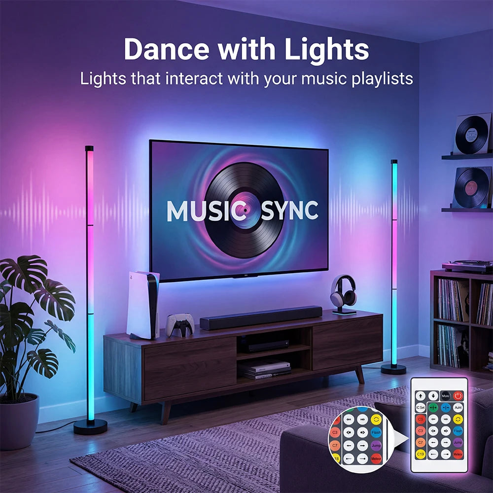 Dumiloo Smart LED Floor Lamp With Remote And App Control