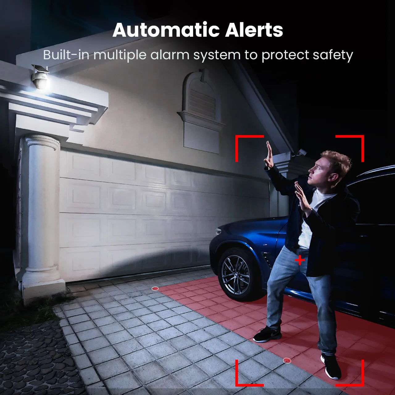 Dekco 3MP Solar PTZ WiFi Security Camera With Battery
