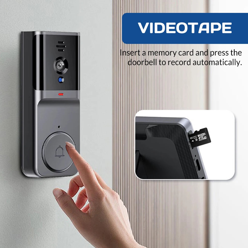 Wireless Video Doorbell With Two Way Audio And Intercom