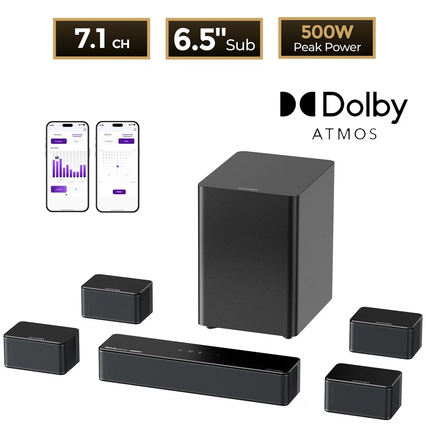 Ultimea Poseidon D80 500W Soundbar With Surround