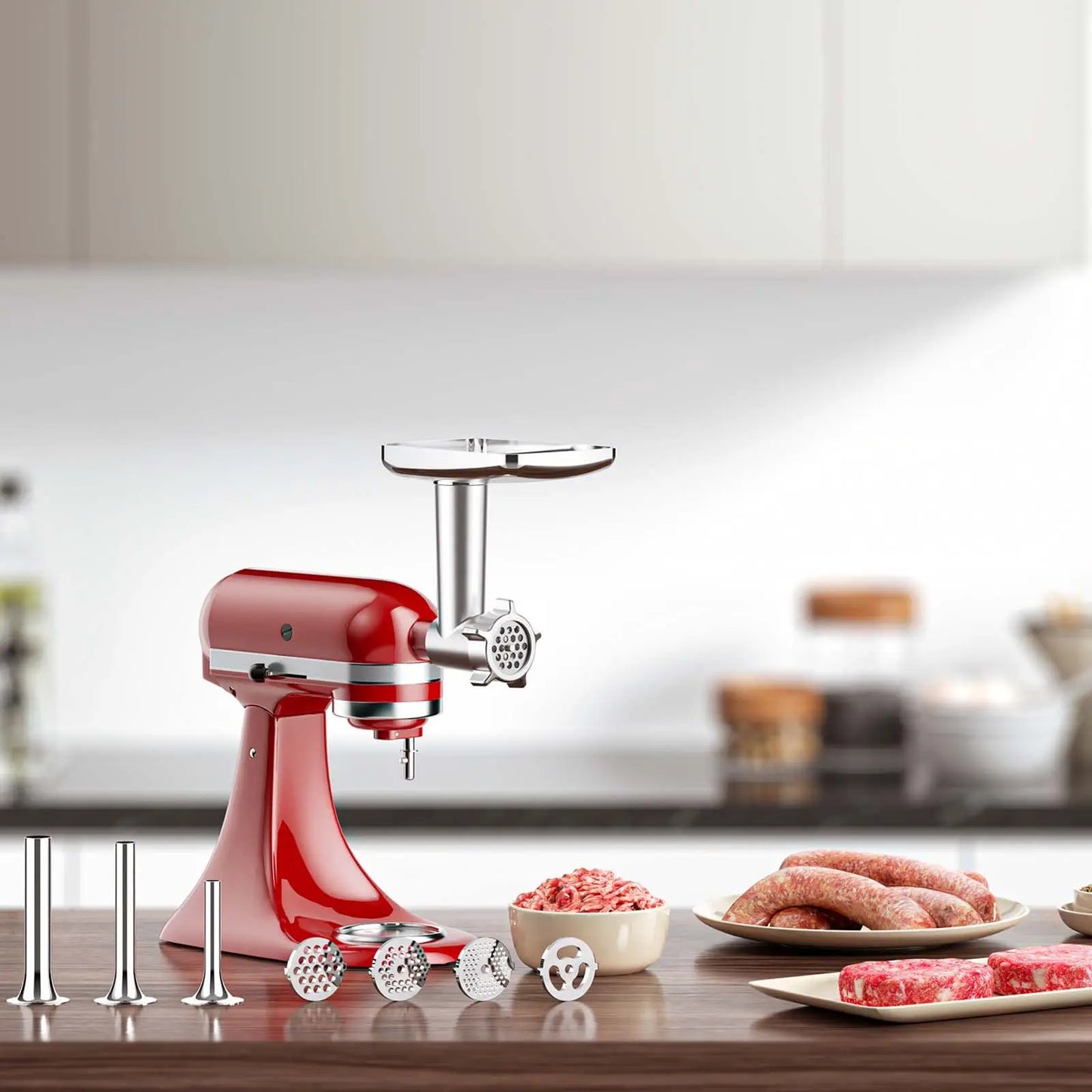 Stainless Steel Meat Grinder And Slicer Attachments