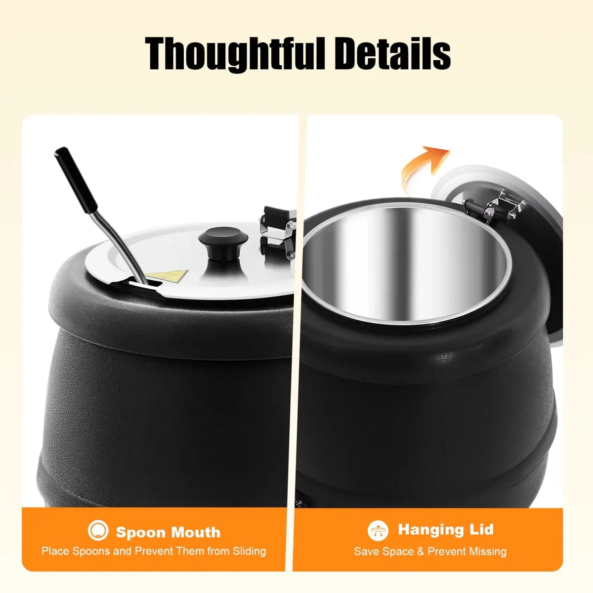 Commercial Electric Soup Kettle Food Warmer