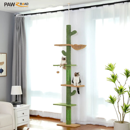 Pawz Road Cactus Cat Tree With Scratching Post And Hammock