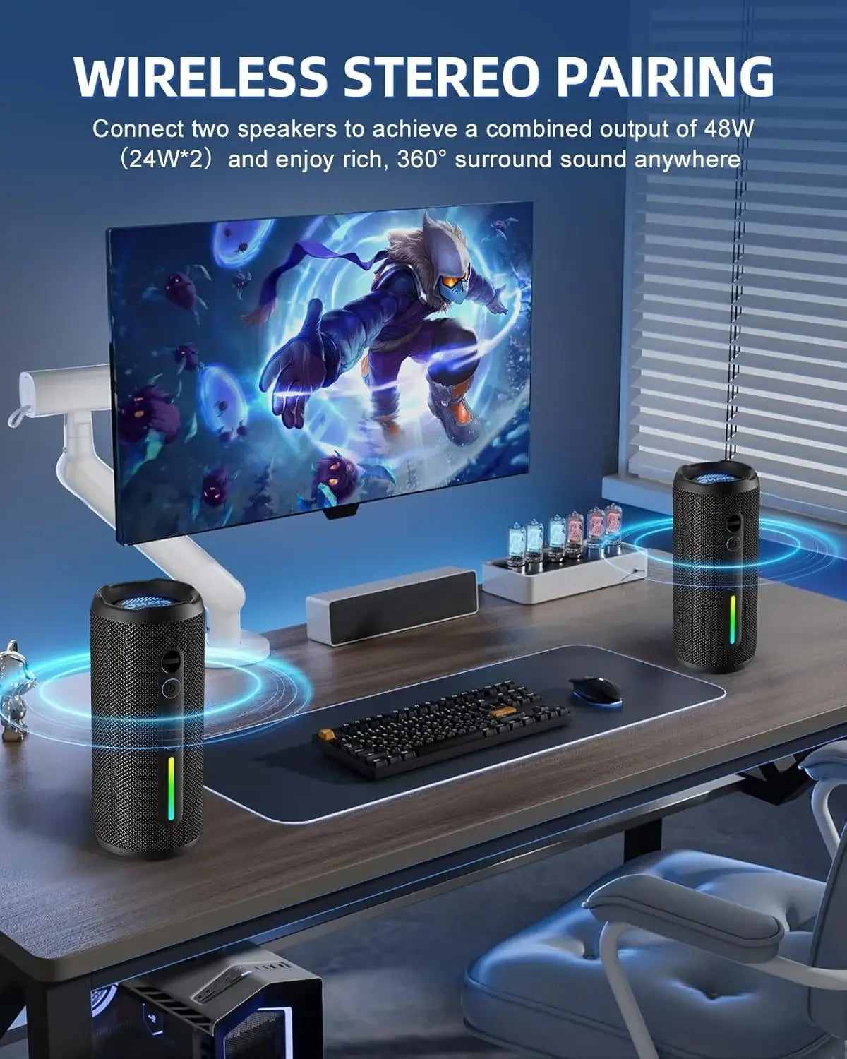 Ortizan 24W Wireless Portable Bluetooth Speaker