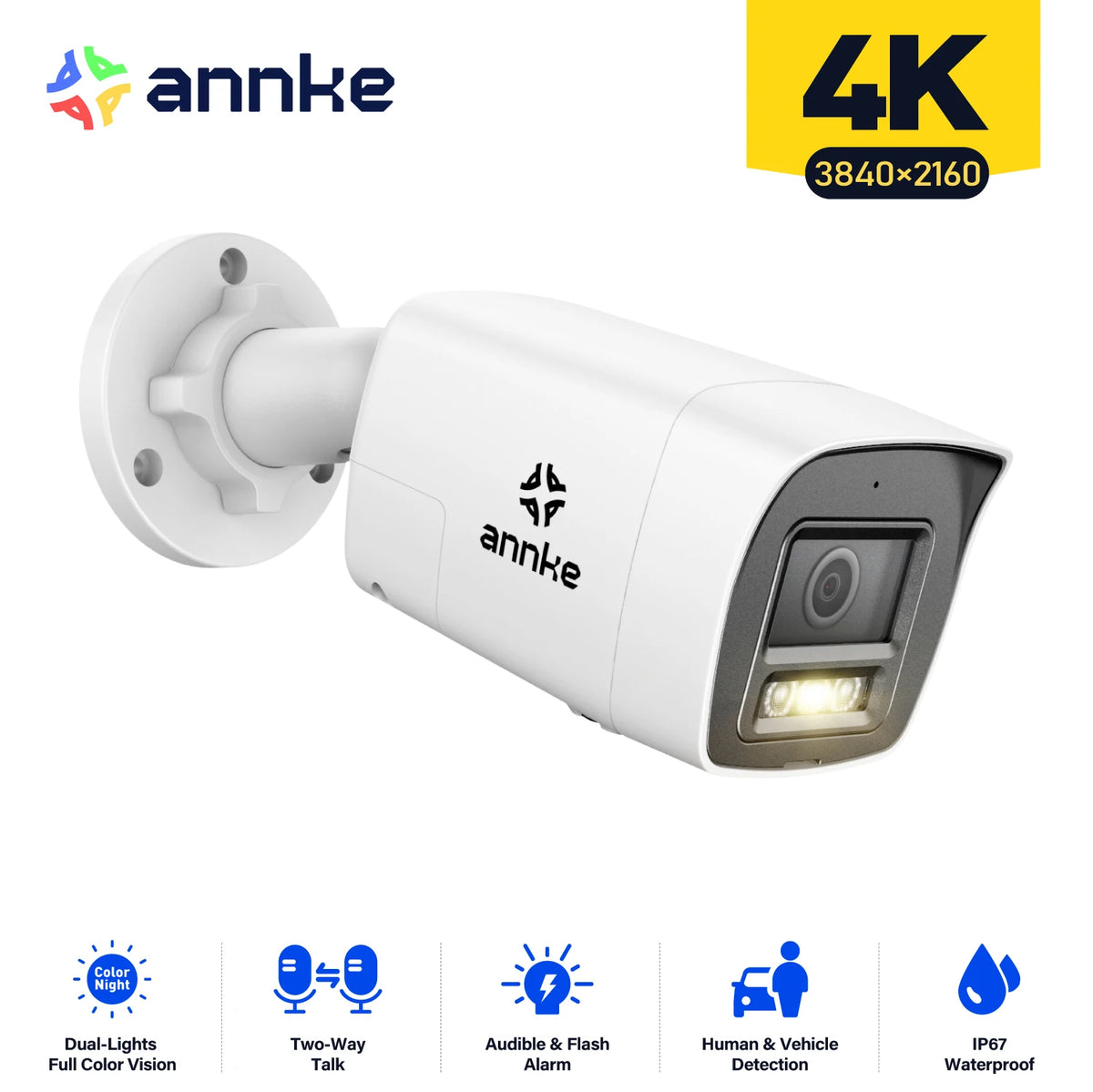 Annke 8MP PoE Bullet Security Camera With Night Vision