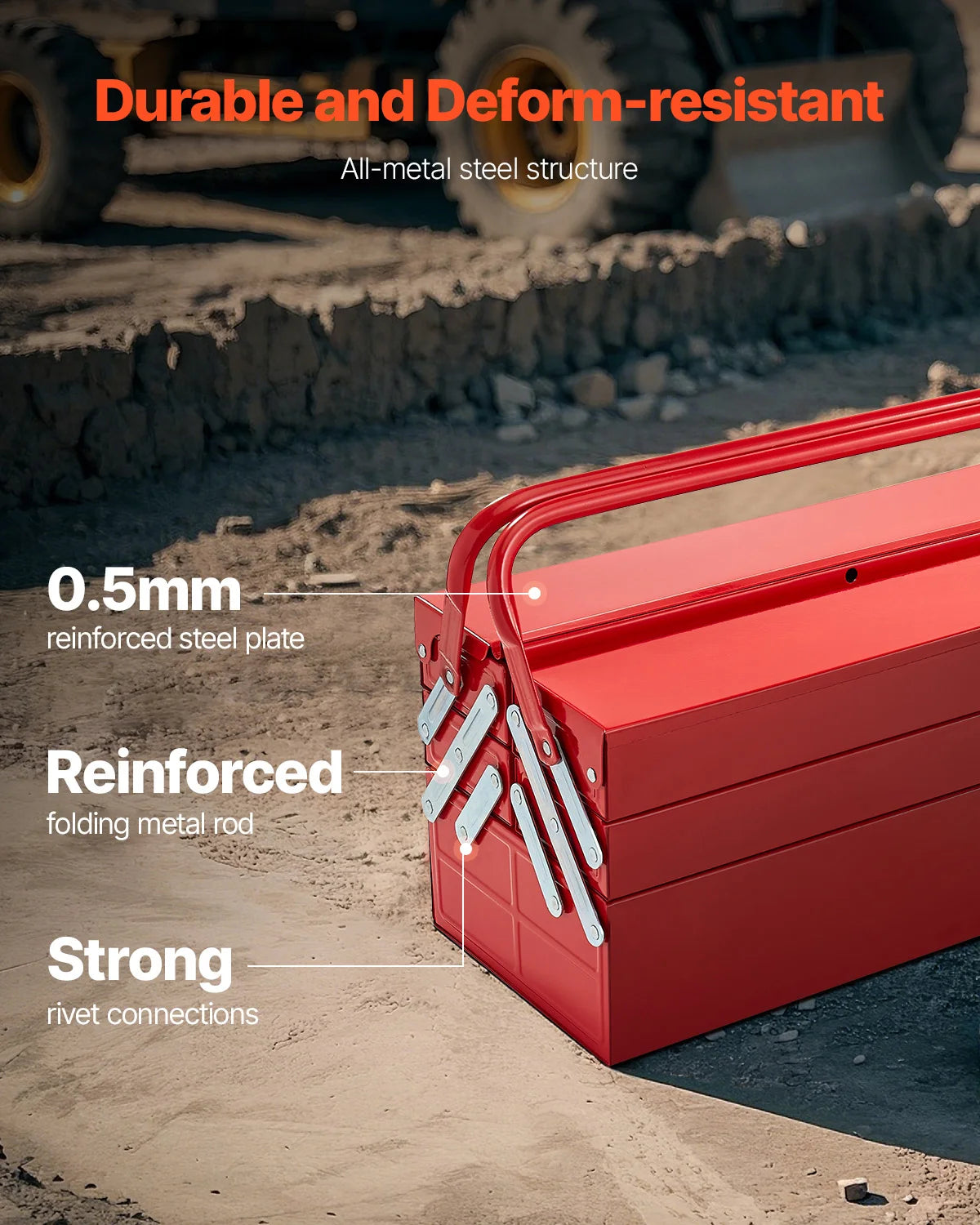 SucceBuy Three Tier Folding Tool Chest Organizer