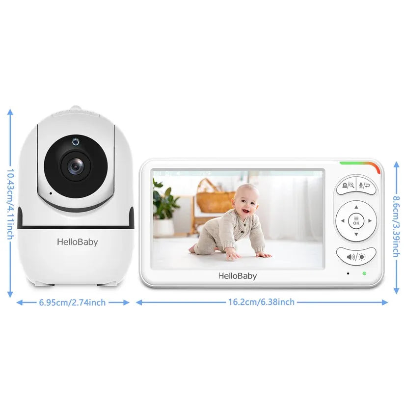 HelloBaby BBM838 1080P Baby Monitor Two Way Audio Wireless