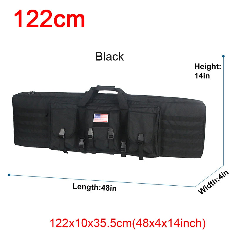 LQARMY Tactical Double Rifle Case Molle Gun Bag