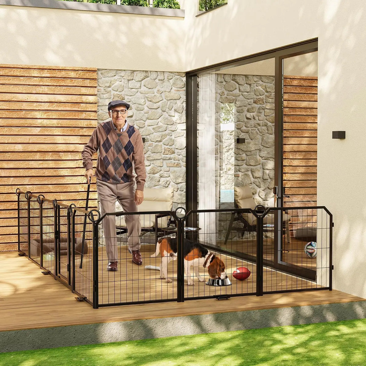 Garvee Heavy Duty Dog Playpen With Secure Door