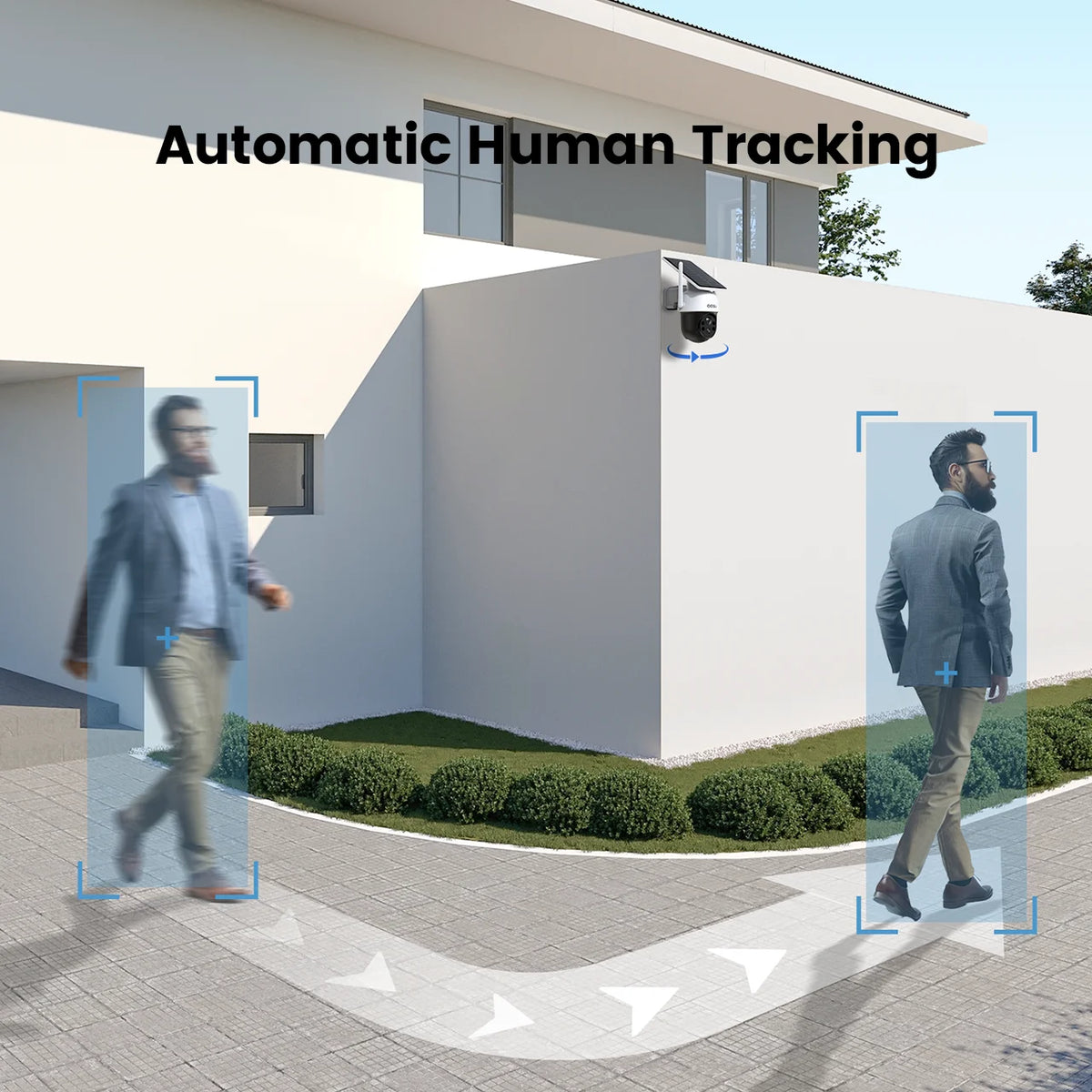 Dekco 3MP Solar PTZ WiFi Security Camera With Battery