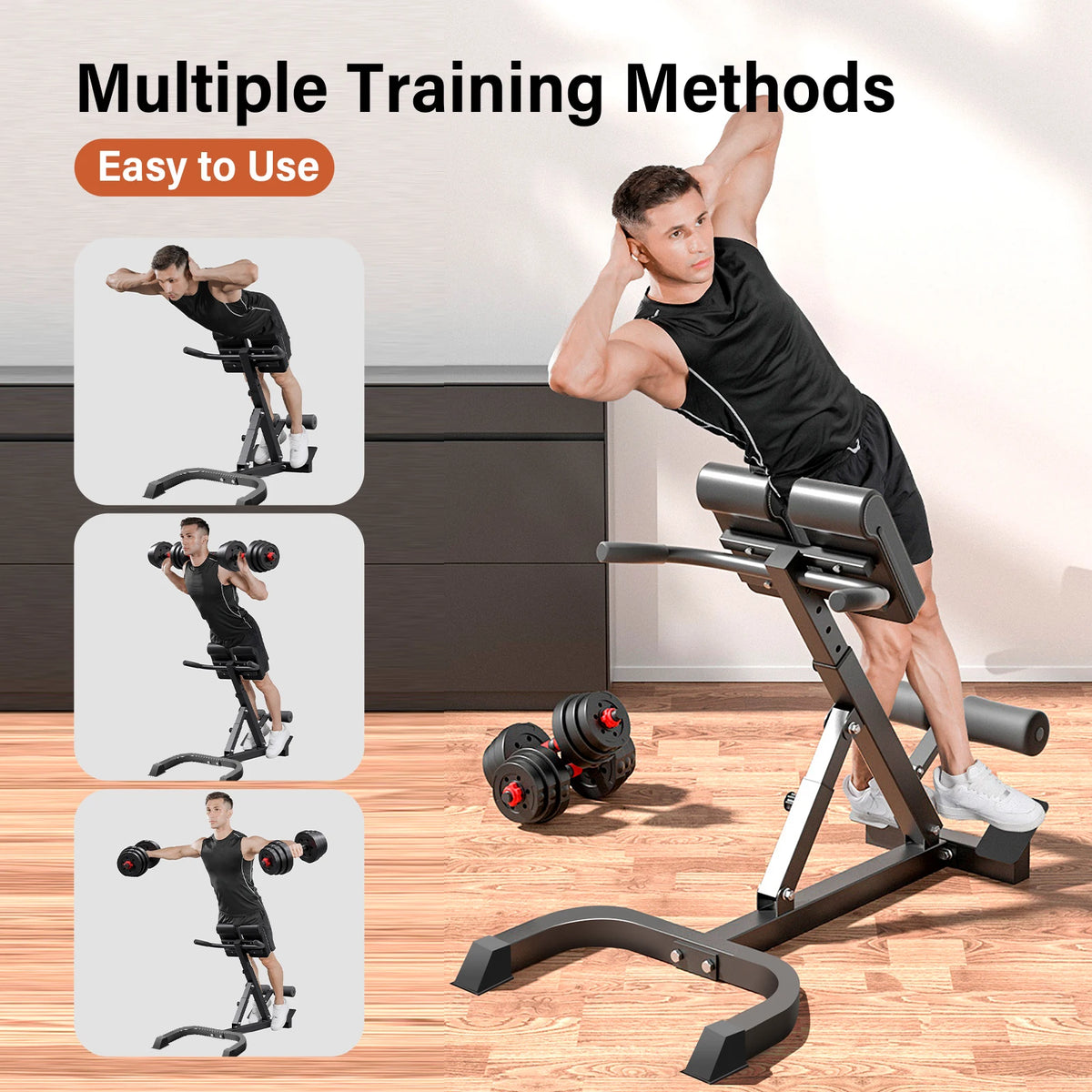Adjustable Roman Chair For Lower Back And Core Workouts