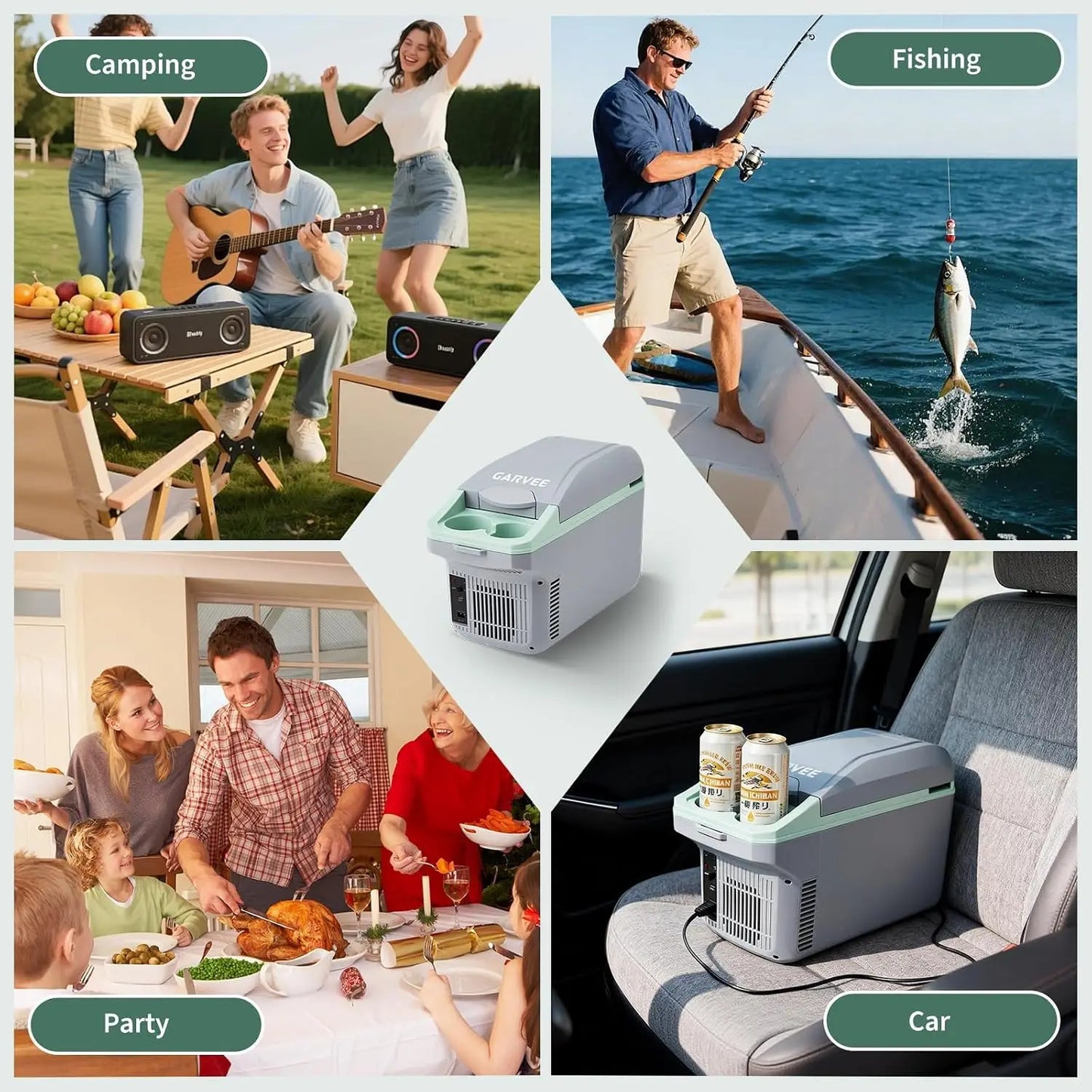 Tacleekii Electric Car Refrigerator Cooler Warmer