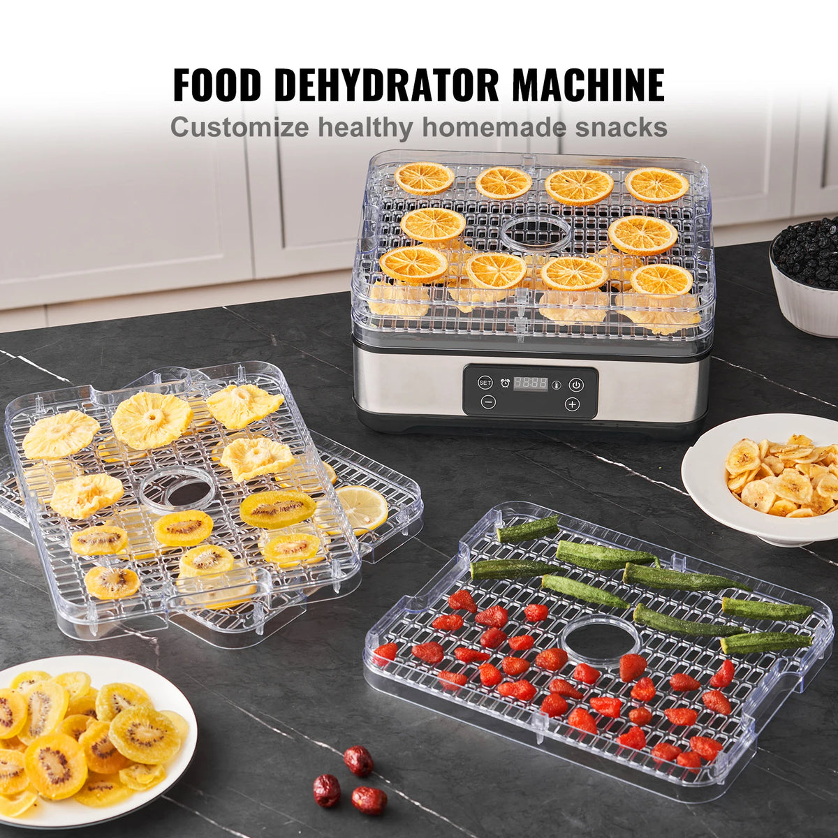 VEVOR Food Dehydrator With Adjustable Timer