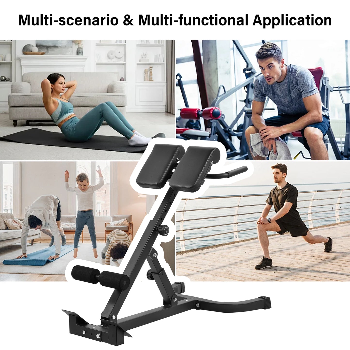 Adjustable Roman Chair For Lower Back And Core Workouts