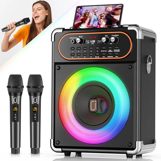 FanFun Portable Bluetooth Karaoke Speaker With Mics