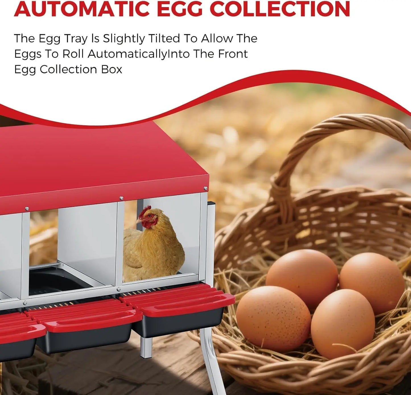 Twister.Ck Auto Roll Out Chicken Nesting Box