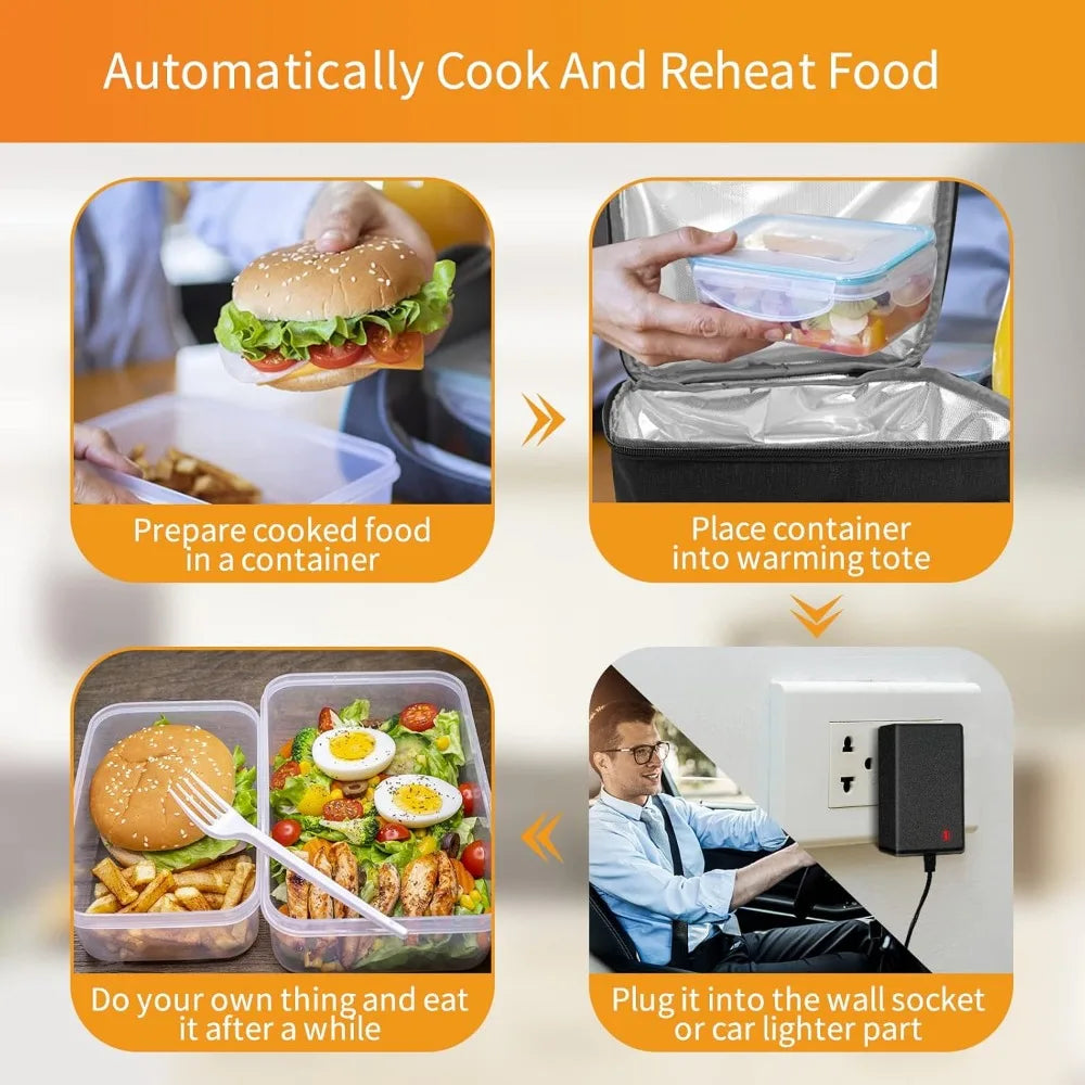 NBVCX Portable Electric Food Warmer Lunch Box