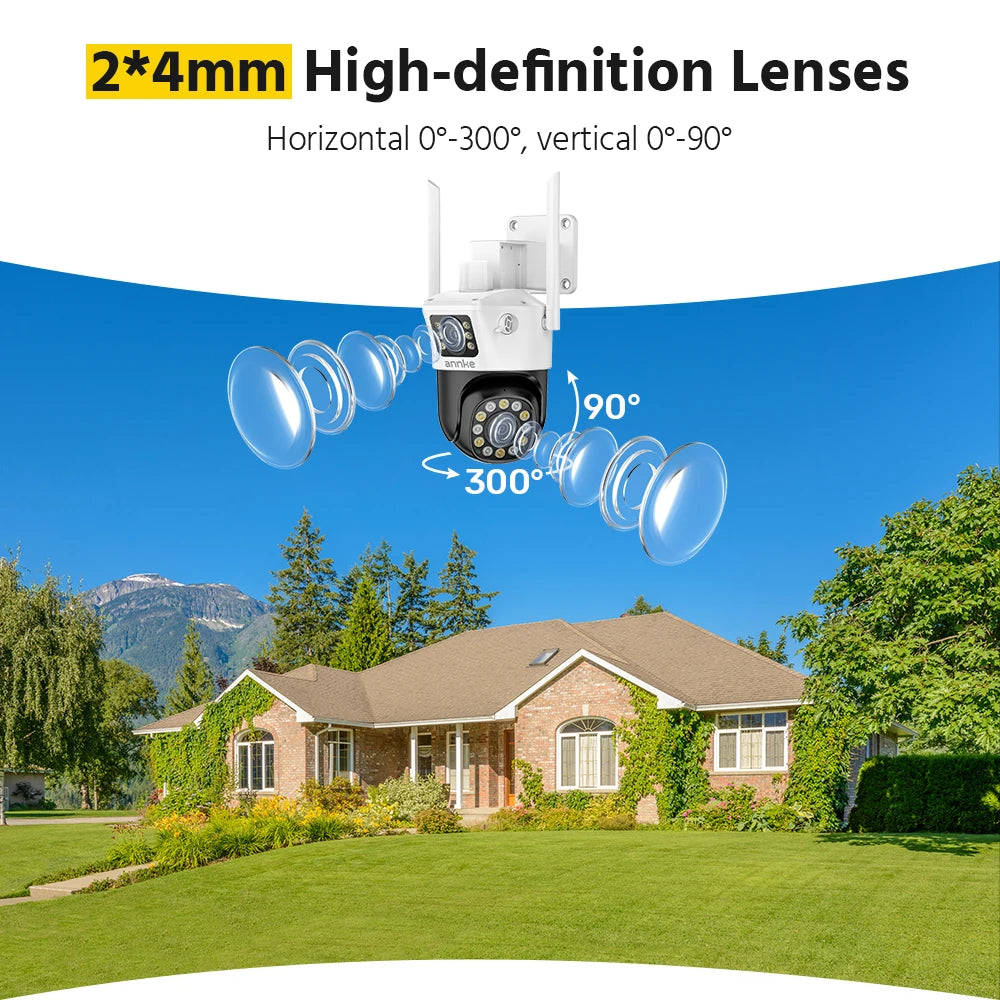 Annke 6MP Dual Lens Outdoor Wireless Security Camera