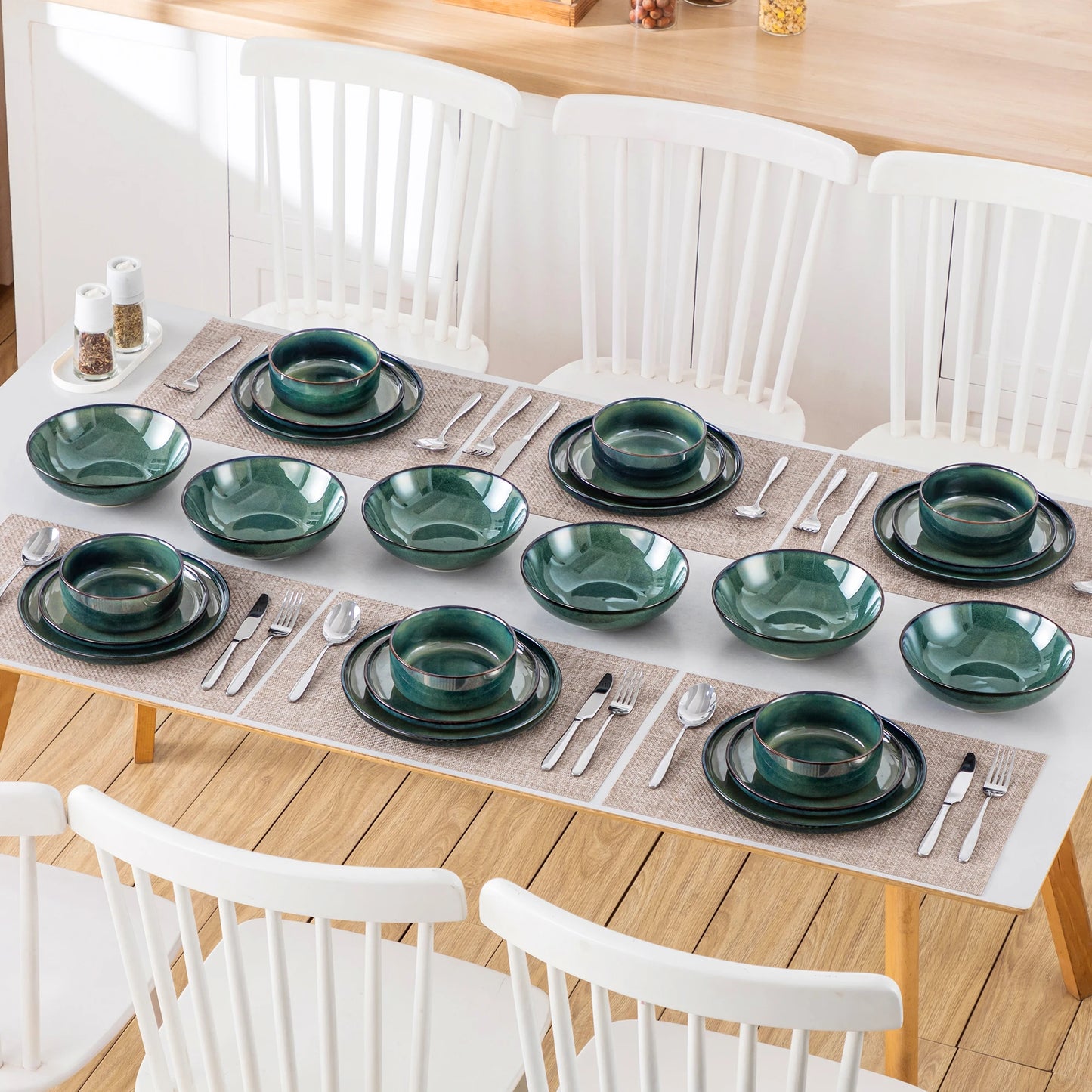 Malacasa Ceramic Stoneware Dinnerware Set
