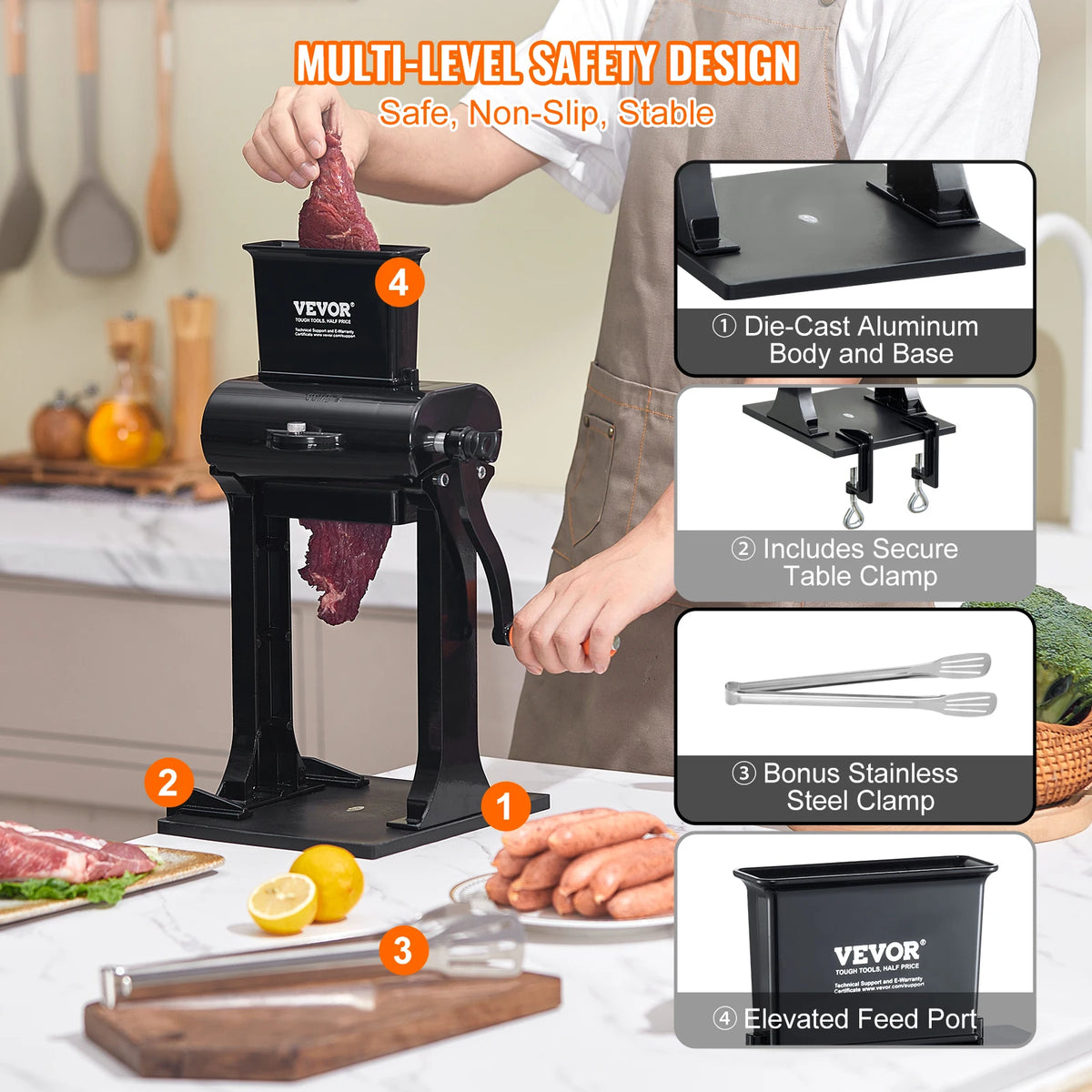 SucceBuy Commercial Manual Meat Tenderizer Machine