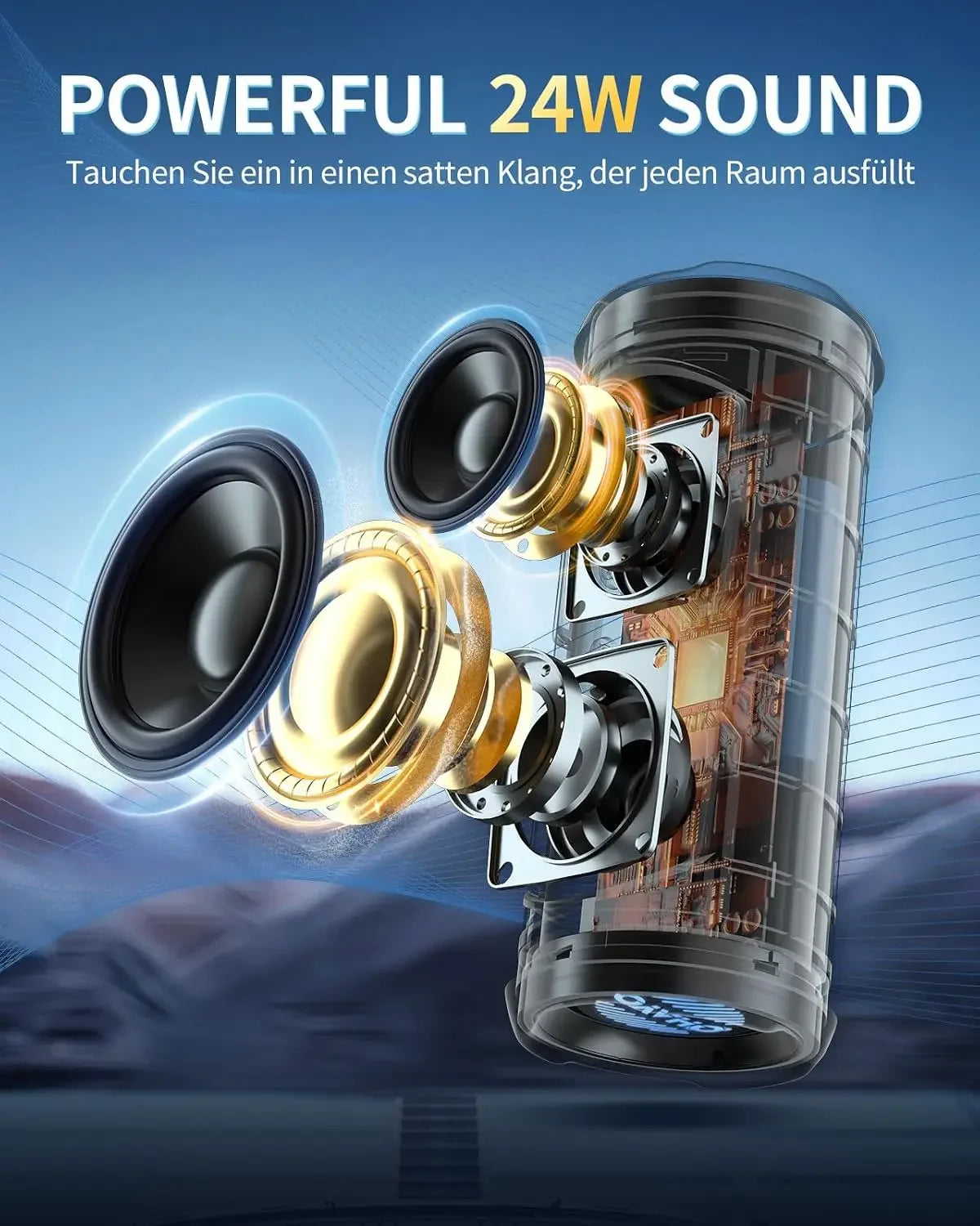 Ortizan 24W Wireless Portable Bluetooth Speaker