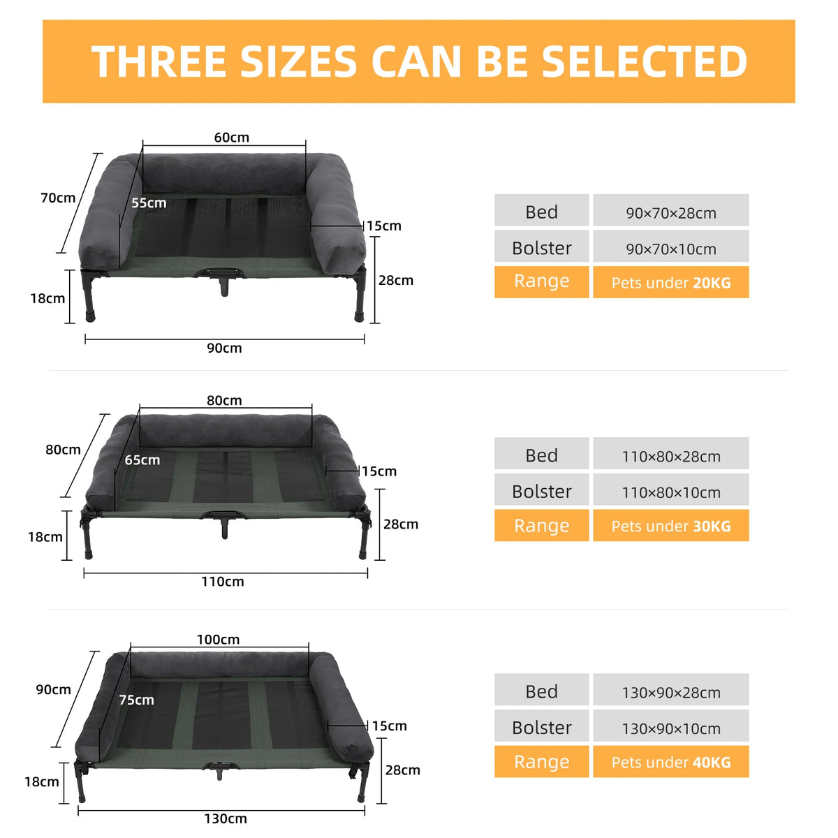 Bingopaw Cooling Elevated Pet Bed With Plush Bolster