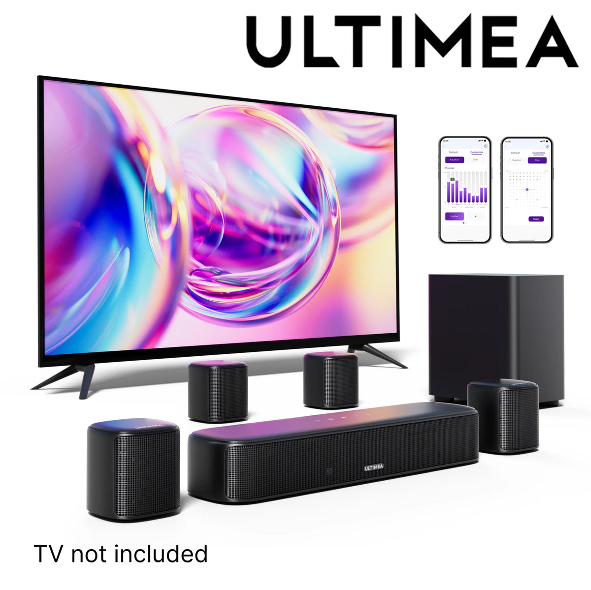 Ultimea 7.1 Channel Sound Bar System With Surround Speakers