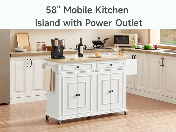 Rolling Wooden Kitchen Cart With Drop Leaf And Drawer