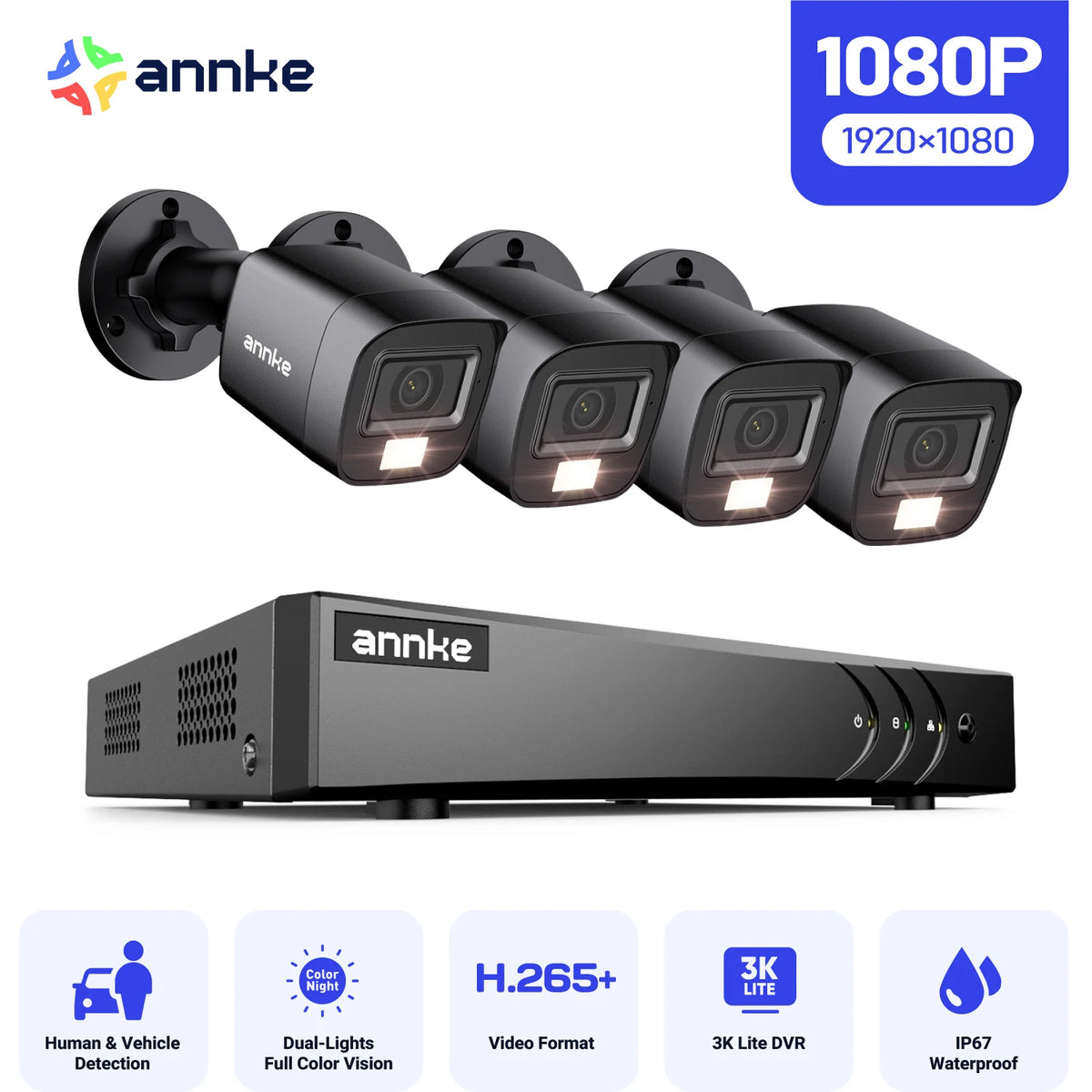 Annke 3K Lite Wired Security Camera System Outdoor