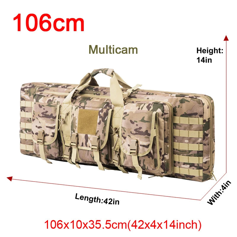LQARMY Tactical Double Rifle Case Molle Gun Bag