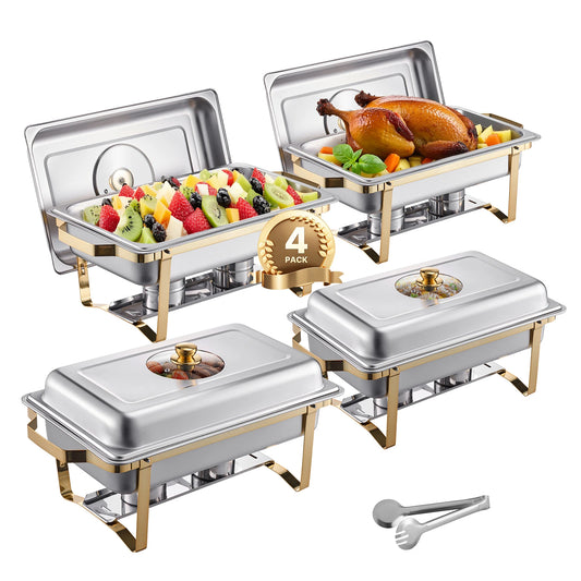 SucceBuy Stainless Steel Chafing Dish Buffet Set