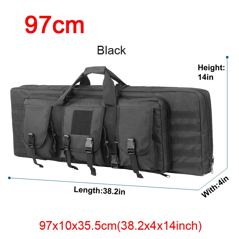 LQARMY Tactical Double Rifle Case Molle Gun Bag