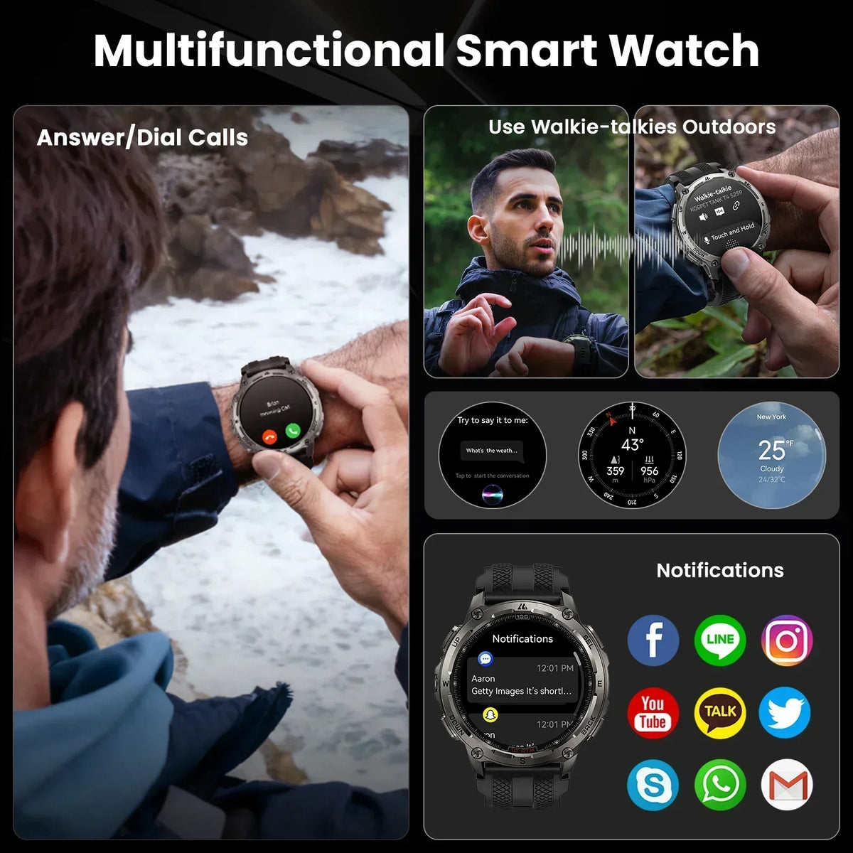 KOSPET Tank T4 Rugged GPS Smart Watch