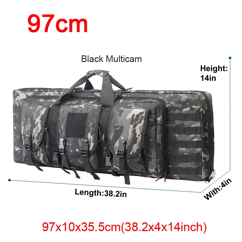LQARMY Tactical Double Rifle Case Molle Gun Bag