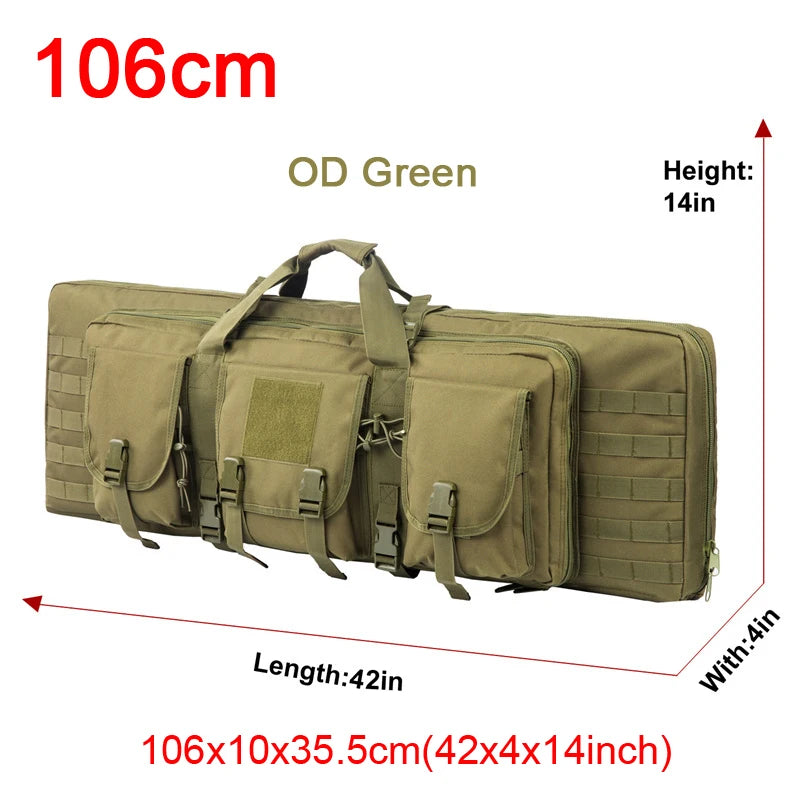LQARMY Tactical Double Rifle Case Molle Gun Bag