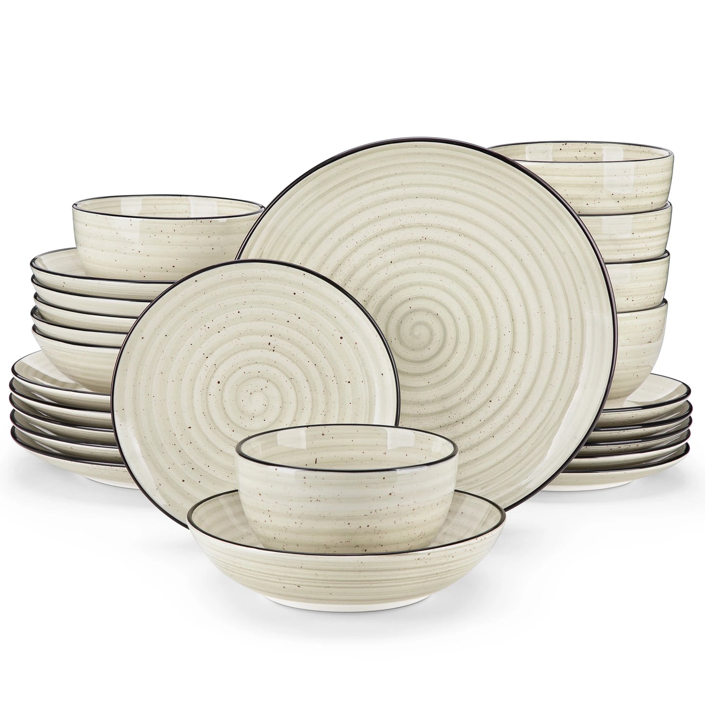 Malacasa Handpainted Ceramic Dinner Set