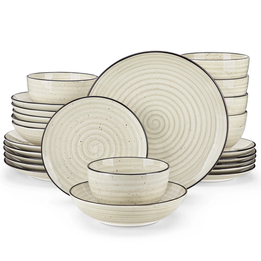 Malacasa Handpainted Ceramic Dinner Set