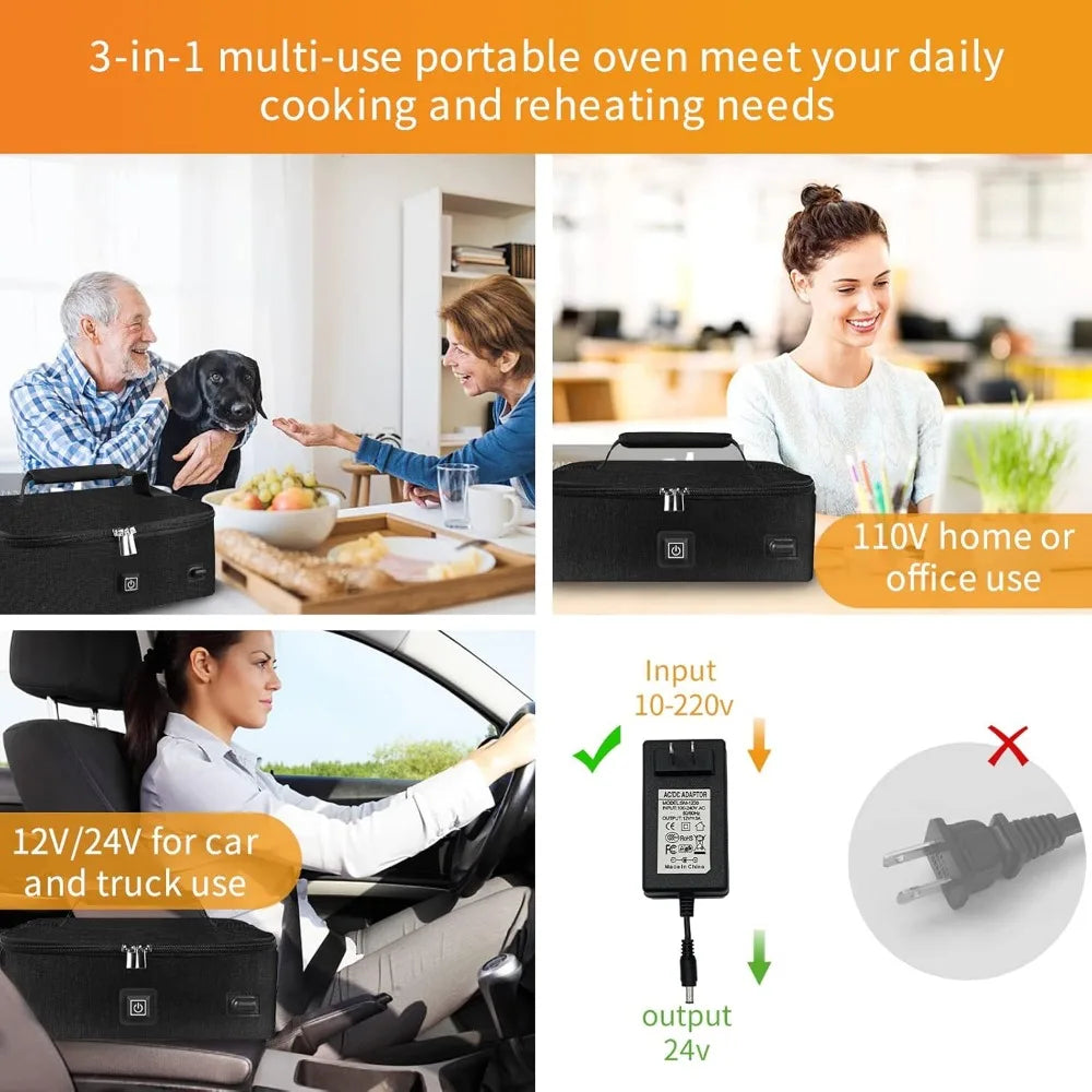 NBVCX Portable Electric Food Warmer Lunch Box