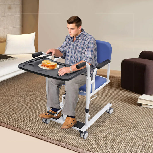 Hydraulic Patient Lift Transfer Chair With Split Seat