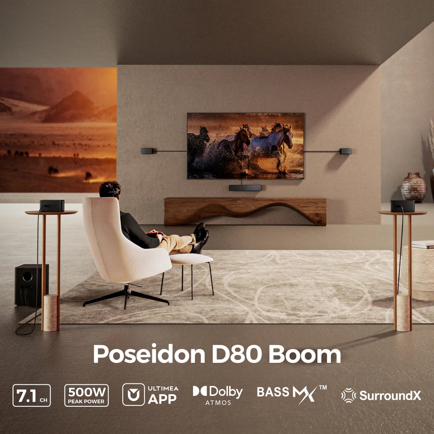 Ultimea Poseidon D80 500W Soundbar With Surround