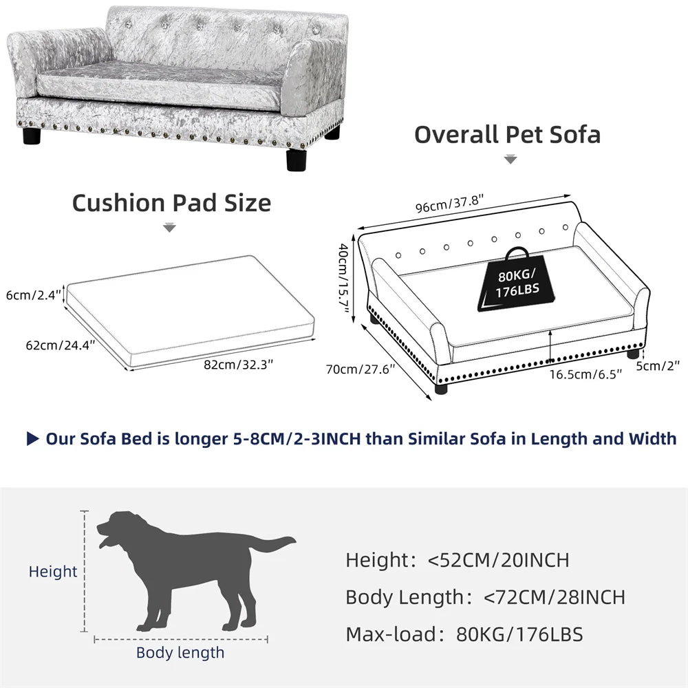 Borwart Heavy Duty Pet Sofa And Raised Dog Bed