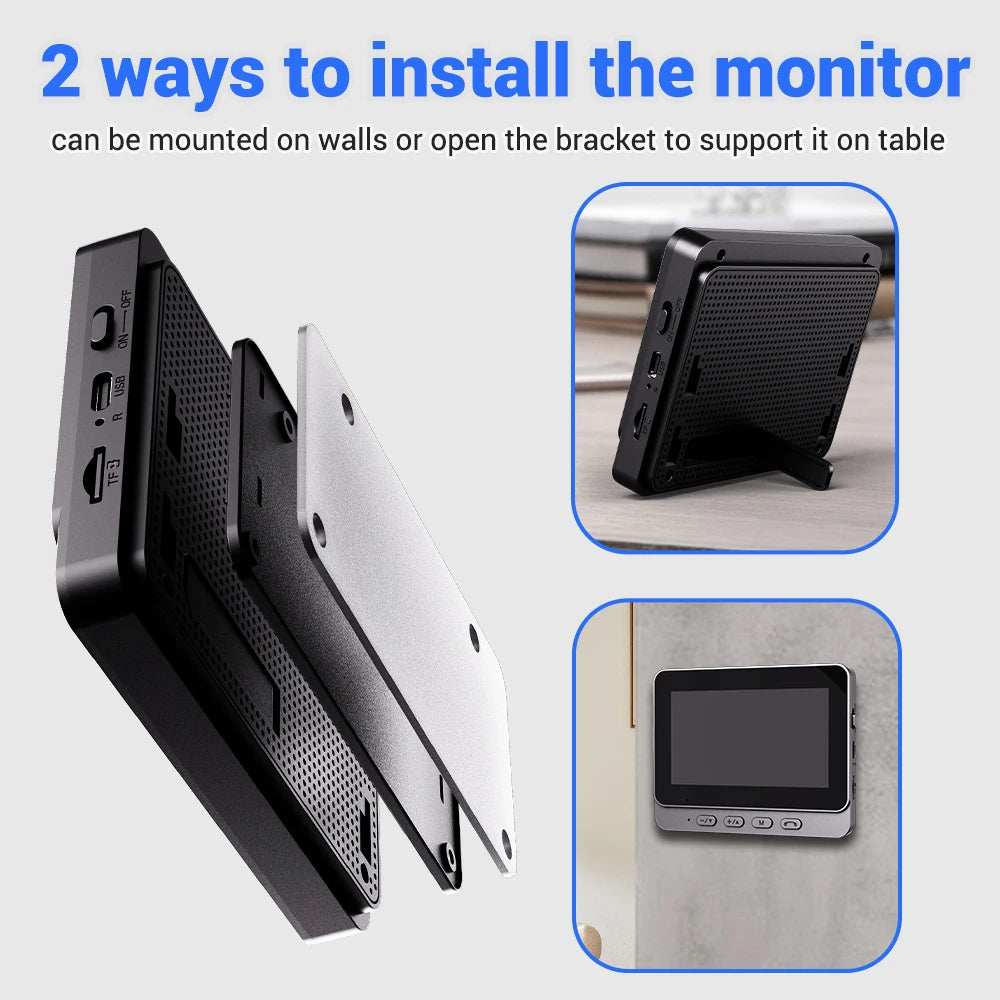 1080P Video Doorbell Waterproof Camera Two Way Audio Night Vision