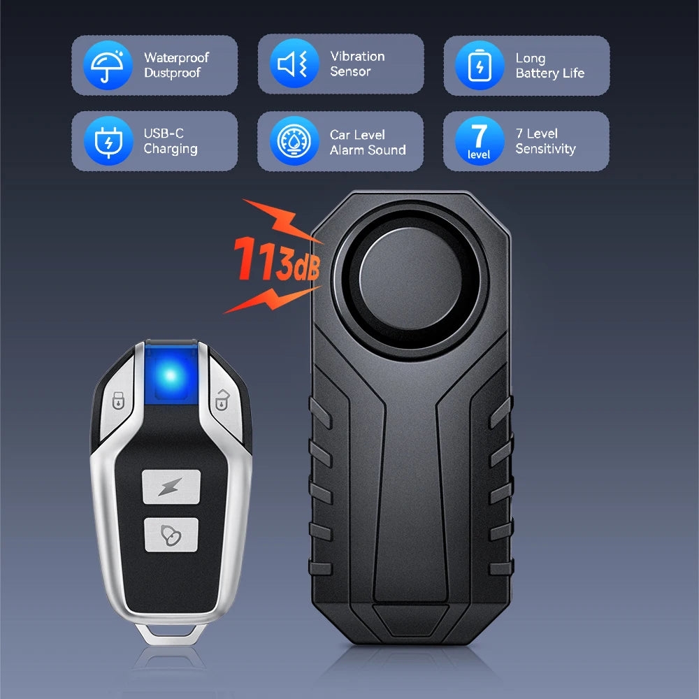 WSDCAM Wireless Motorcycle Anti Theft Alarm Remote Control
