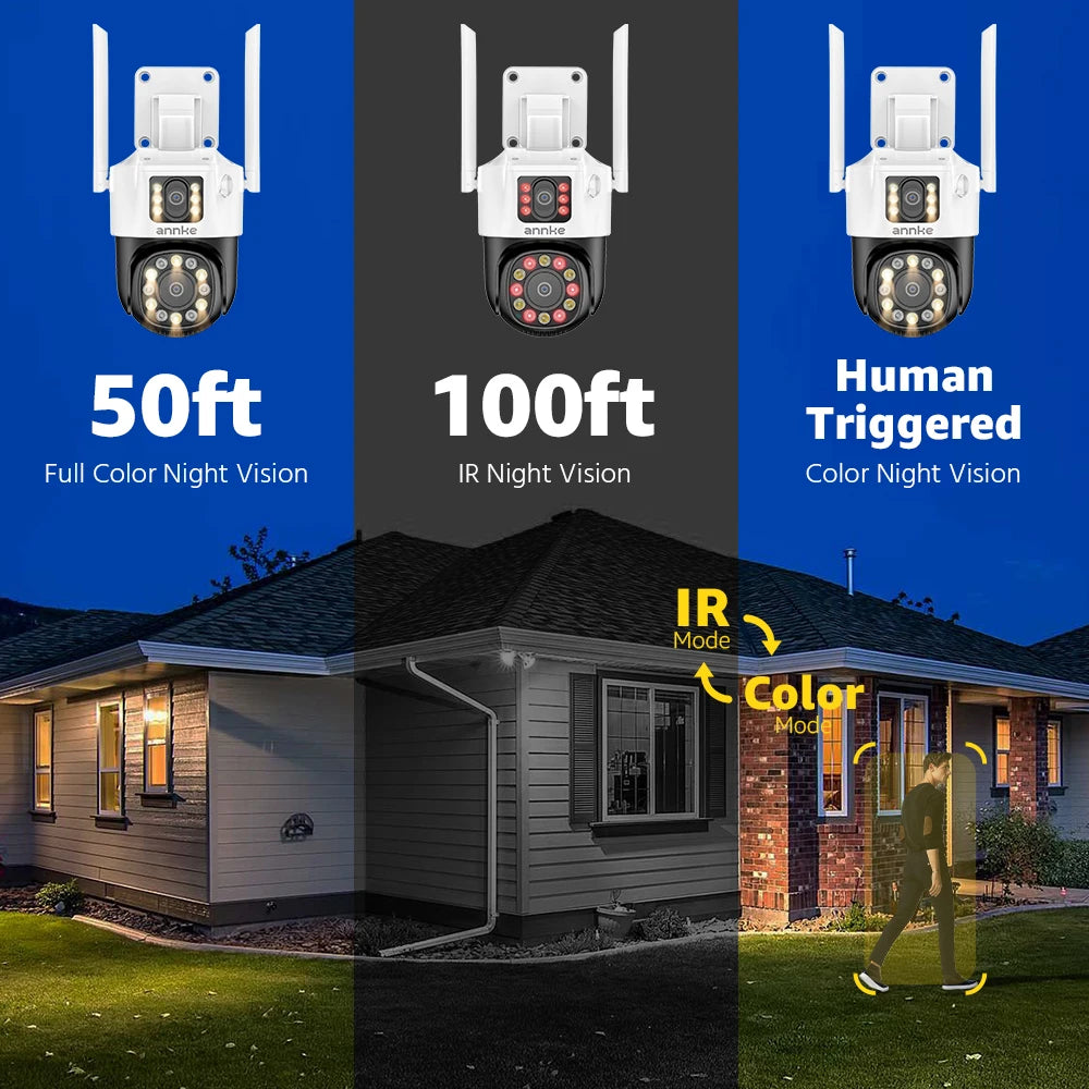 Annke 6MP Dual Lens Outdoor Wireless Security Camera